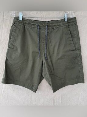 Volcom Frickin Elastic Waist Dark Green Shorts Size Large
